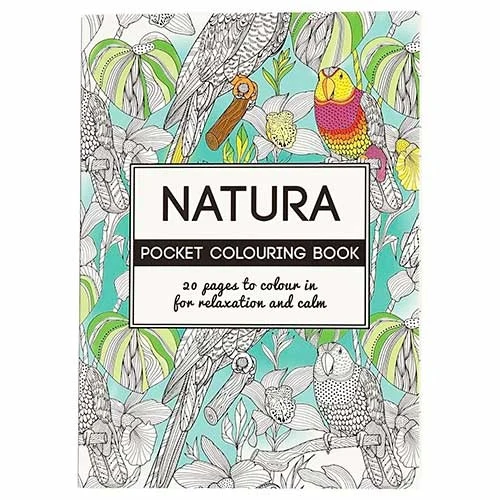 Målarbok Natura 10,5 x 14,5 cm, 20 sidor