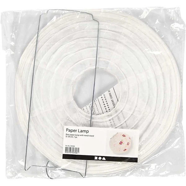 Papperslampa, 20 cm, 1 st Vitt