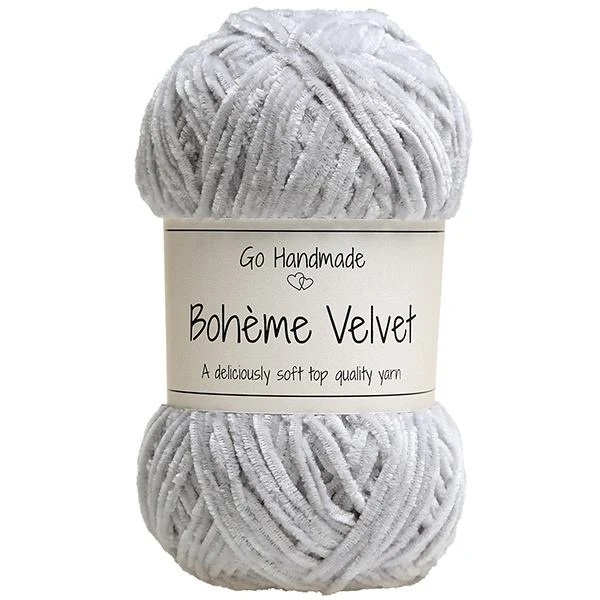Go Handmade Bohème Velvet Fine 17601 Ljus grå