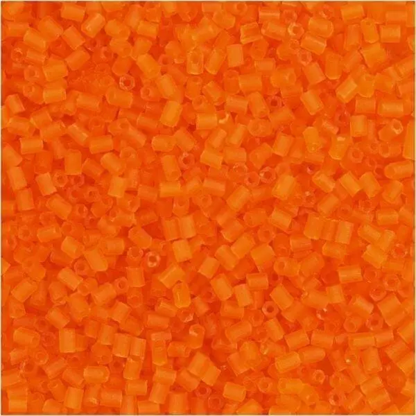 Rocaipärlor, Rörpärlor 1,7 mm Transparent orange
