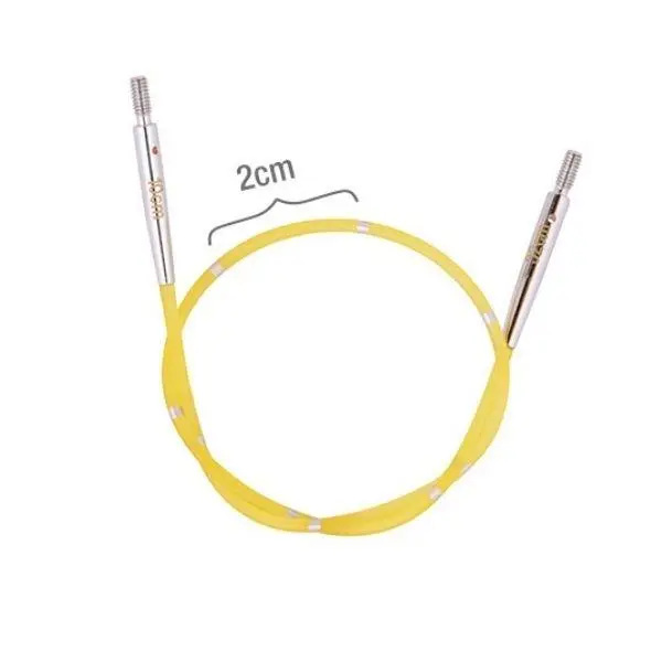 KnitPro SmartStix Wire, Flera färger (40 - 150 cm) 24 cm för att göra 40 cm Gul