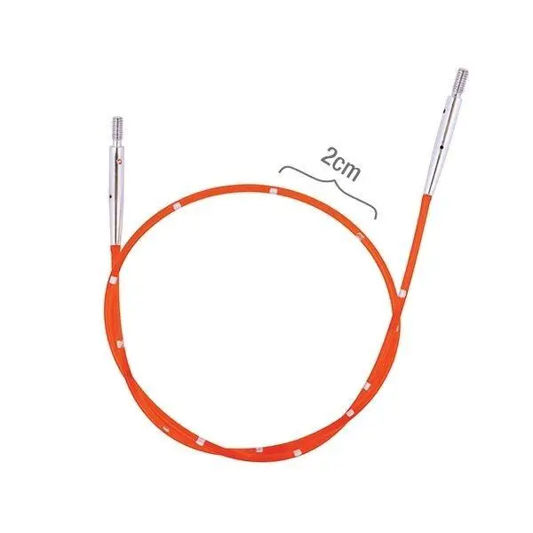 KnitPro SmartStix Wire, Flera färger (40 - 150 cm) 34cm för att göra 50 cm Röd