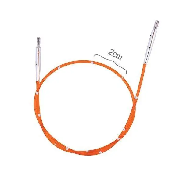 KnitPro SmartStix Wire, Flera färger (40 - 150 cm) 96 cm för att göra 120 cm Orange