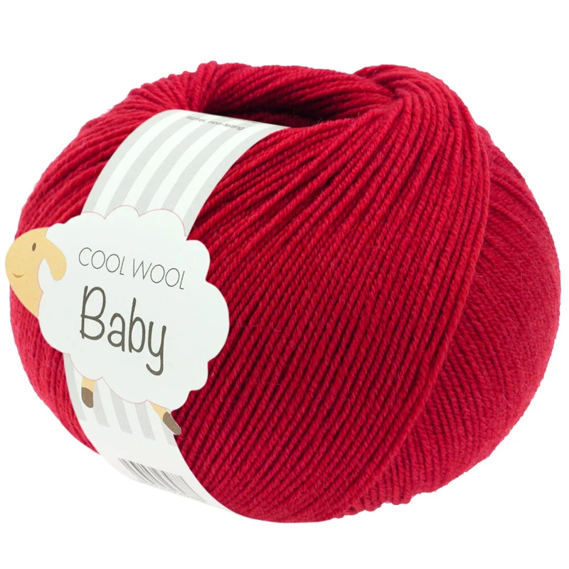 Lana Grossa Cool Wool Baby 343 Körsbärsröd