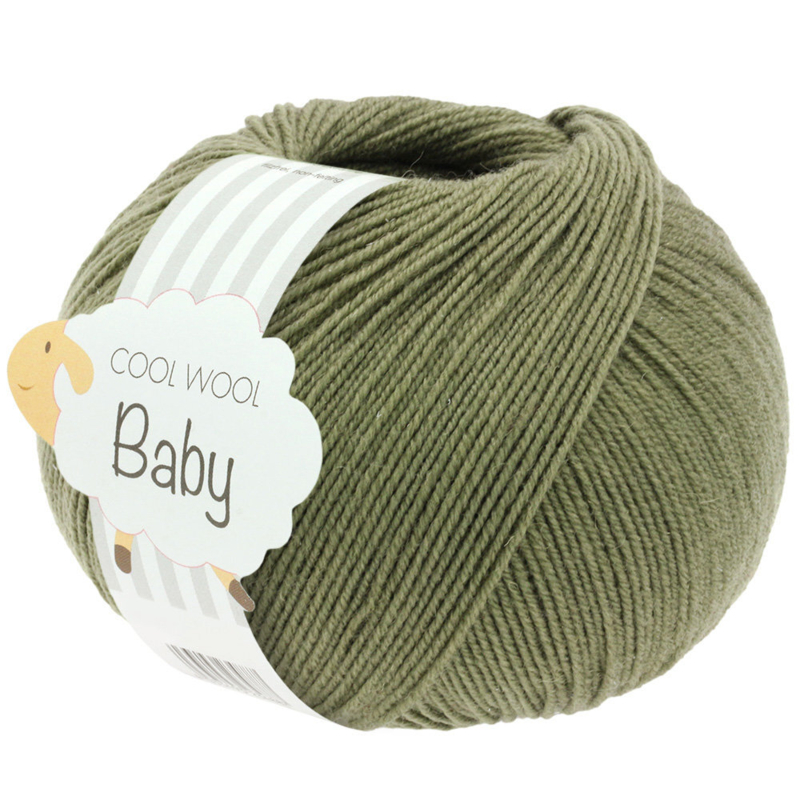 Lana Grossa Cool Wool Baby 287 Mörk oliv