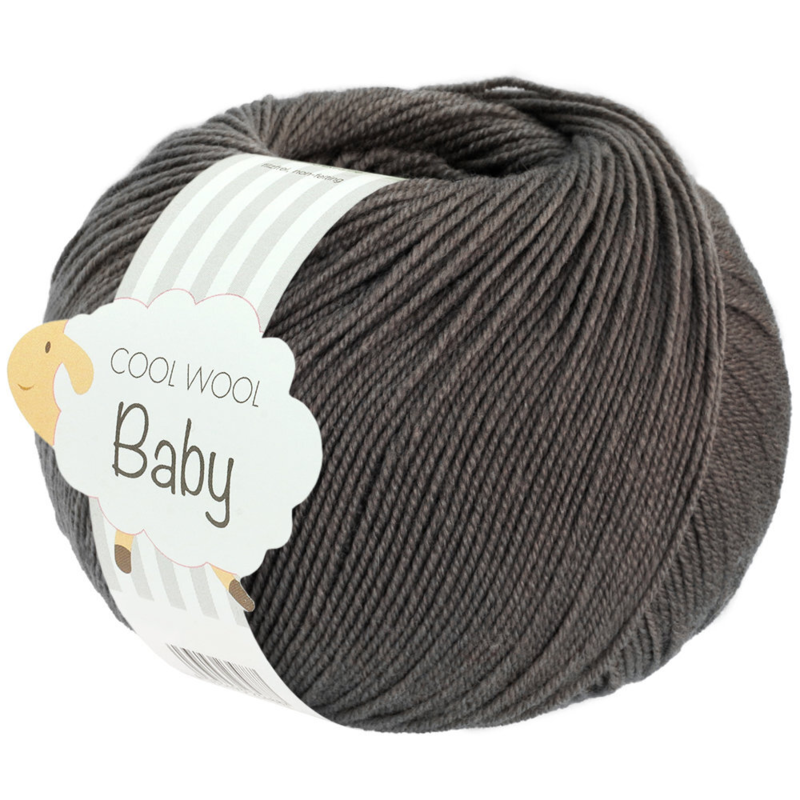 Lana Grossa Cool Wool Baby 334 Mörkgråmelerad