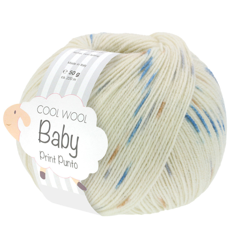 Lana Grossa Cool Wool Baby 364 Kräm/Kamel/Ljusgrå/Mörkgrå