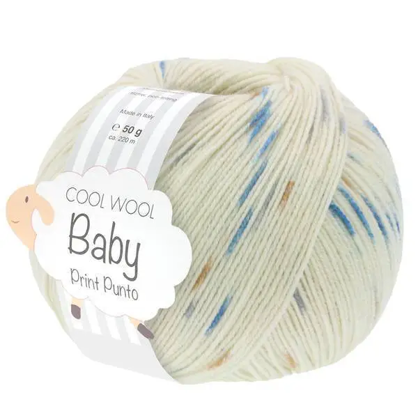 Lana Grossa Cool Wool Baby 50 g
364 Kräm/kamel/ljusgrå/mörkgrå