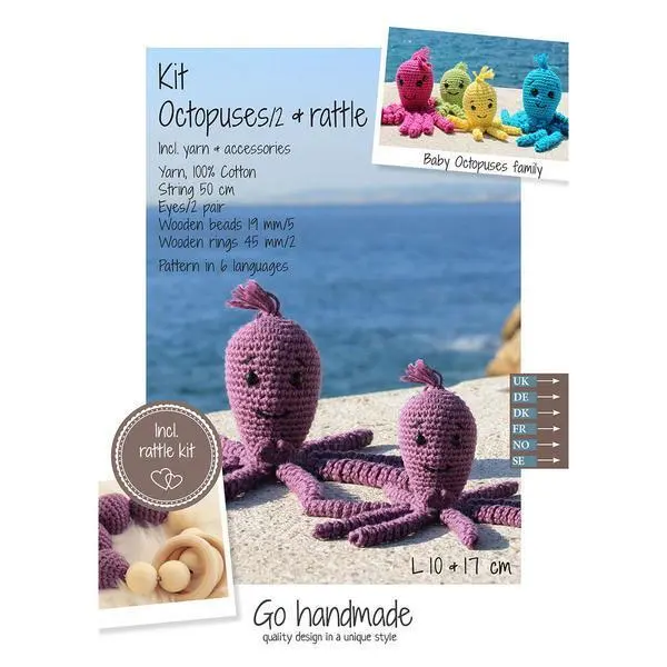 Go Handmade Crochet Kit Bläckfisk och skallra