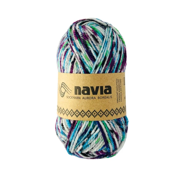 Navia Sock Yarn 521 Blå melead