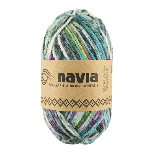 Navia Sock Yarn 521 Blå melerad