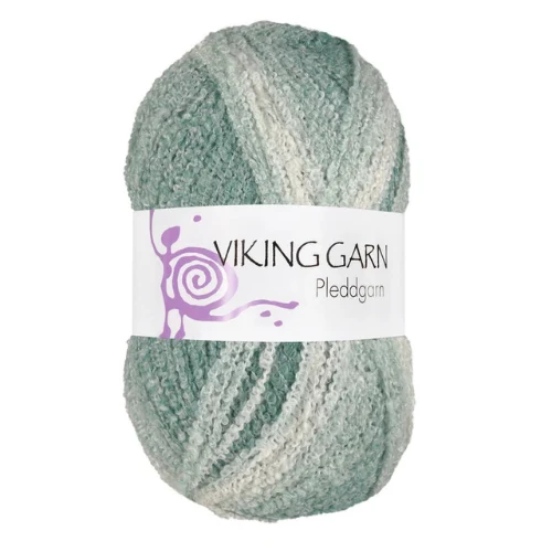 Viking Pleddgarn 736 Vit/petrol