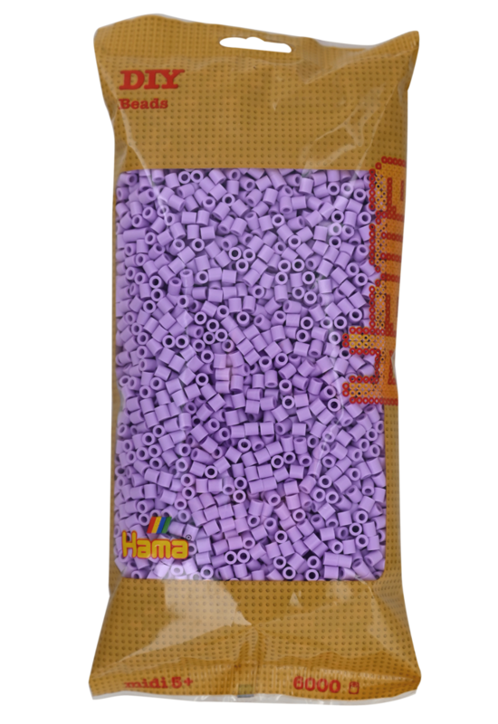 Hama Midi Pärlor, Enfärgad, 6000 st 205-96 Pastellsyren