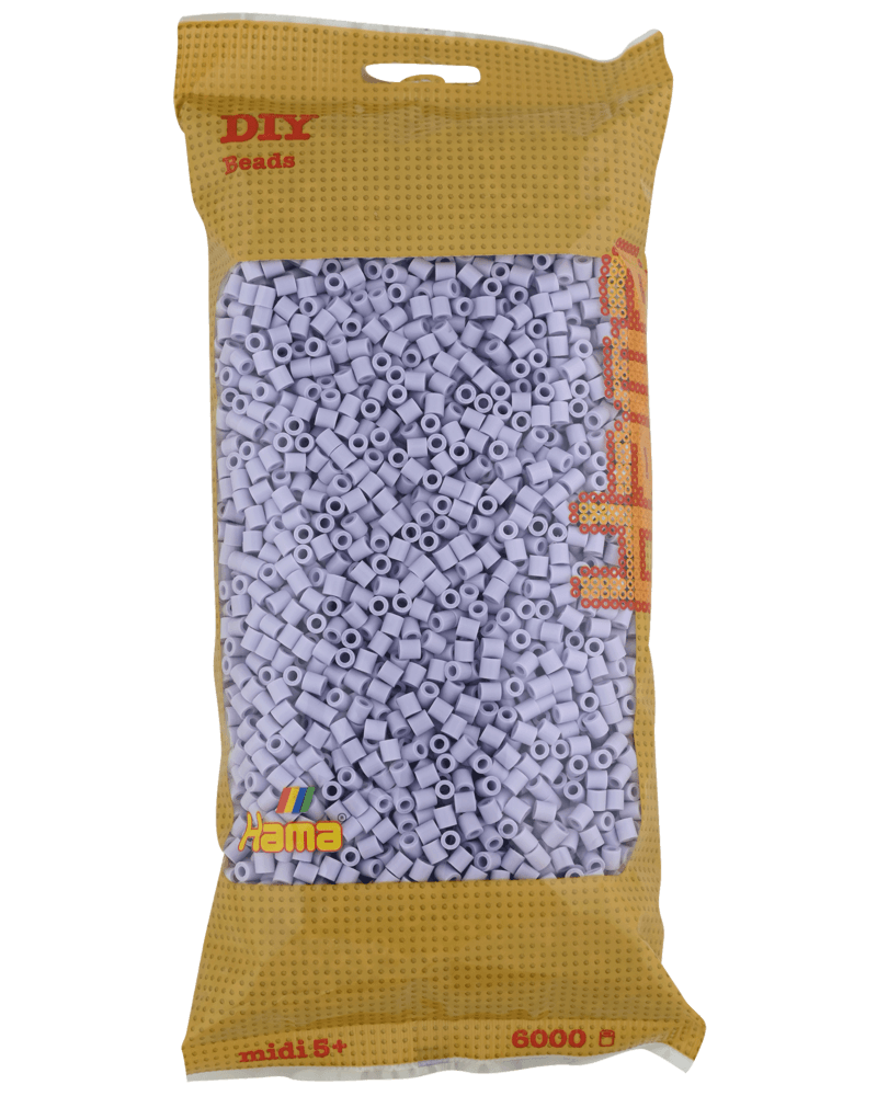 Hama Midi Pärlor, Enfärgad, 6000 st 205-106 Ljus lavendel