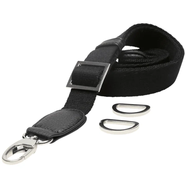 Go Handmade Axelrem till Väska, 85-125 cm 22290 Svart/silver