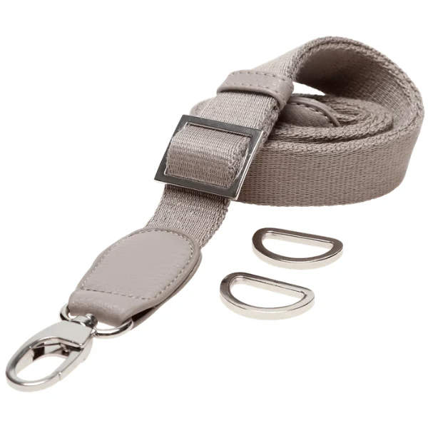 Go Handmade Axelrem till Väska, 85-125 cm 22294 Beige/silver