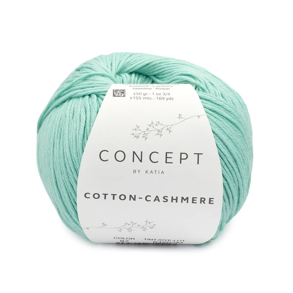 Katia Cotton Cashmere 87 Ljusgrön