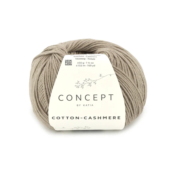 Katia Cotton Cashmere 91 Grå beige