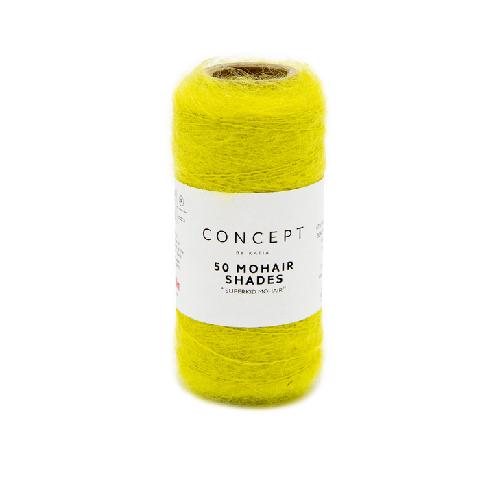 Katia 50 Mohair Shades 21 Gulgrön (ljusare än bilden)