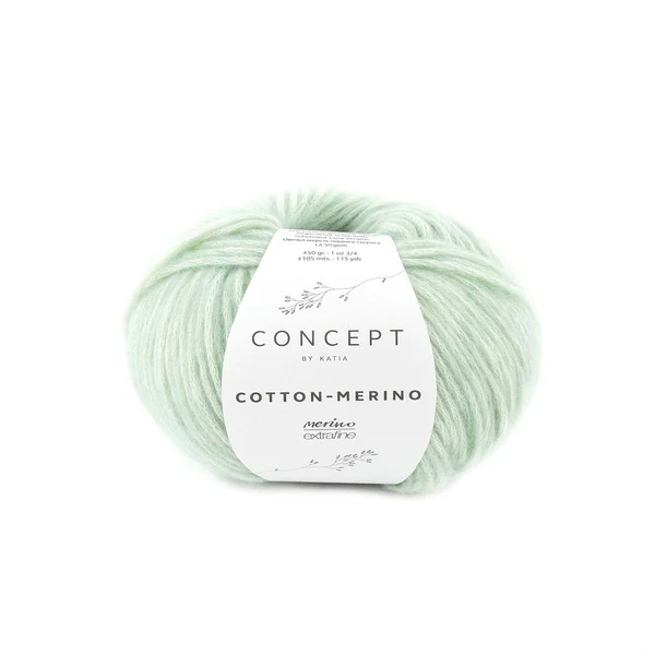 Katia Cotton-Merino 132 Vitgrönt