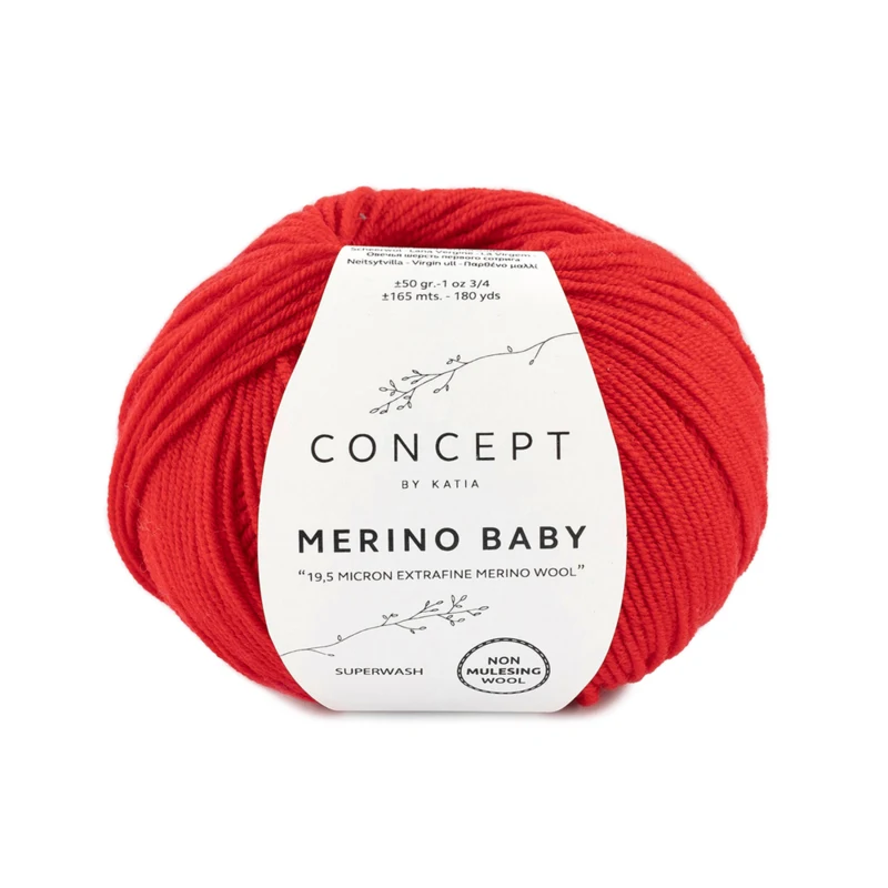 Katia Concept Merino Baby 004 Röd