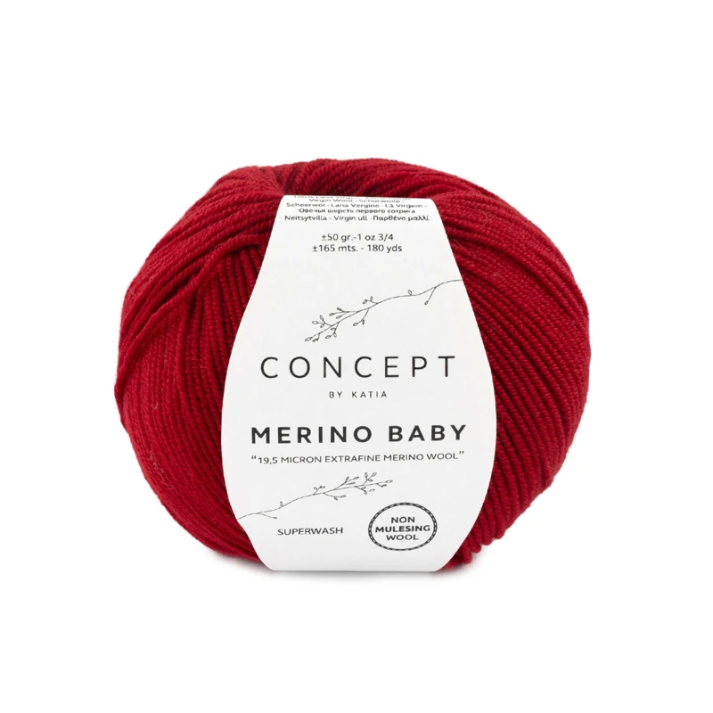 Katia Concept Merino Baby 050 Rödbrun