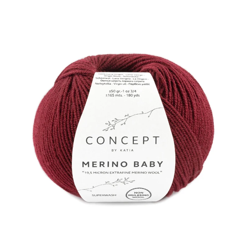 Katia Concept Merino Baby 062 Mörk rödbrun