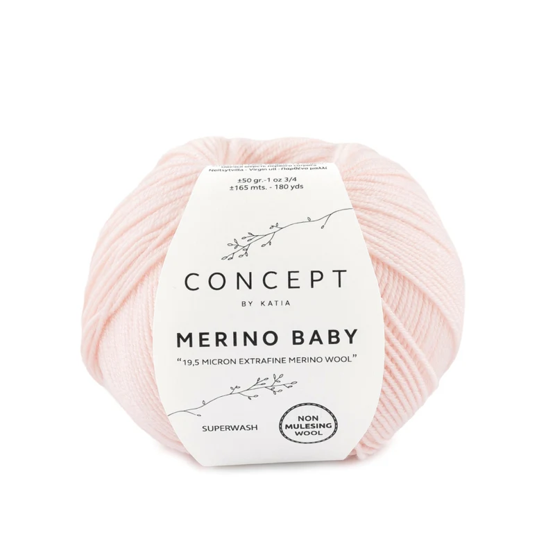 Katia Concept Merino Baby 007 Mycket ljus ros