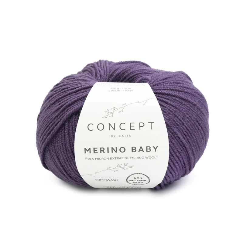 Katia Concept Merino Baby 159 Mörk violett