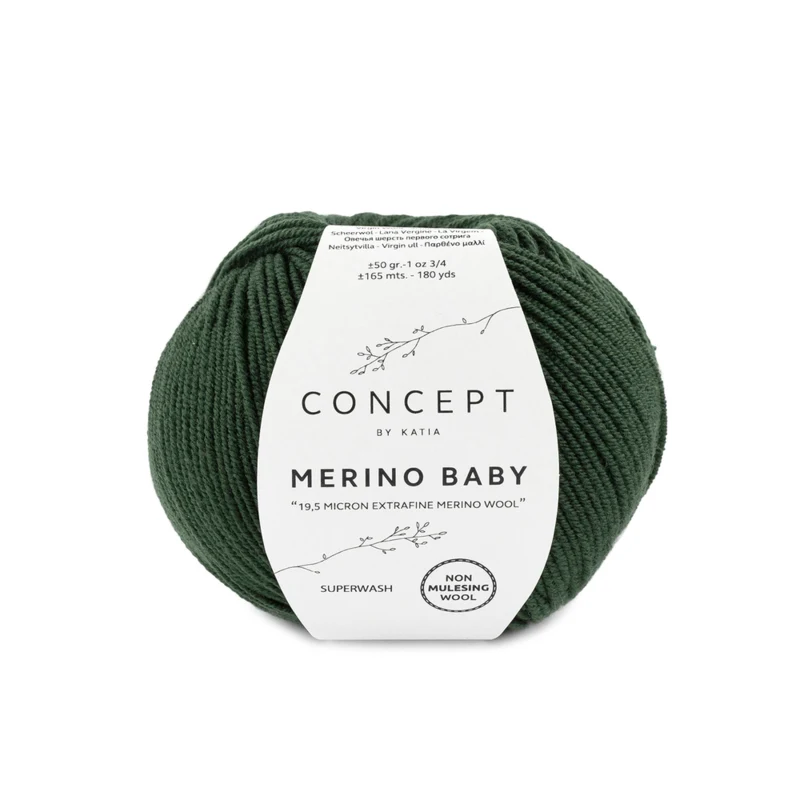 Katia Concept Merino Baby 085 Mörkgrön