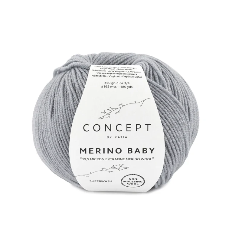 Katia Concept Merino Baby 070 Ljusgrå