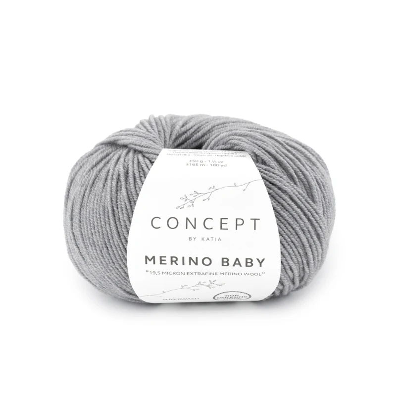 Katia Concept Merino Baby 161 Mellangrå