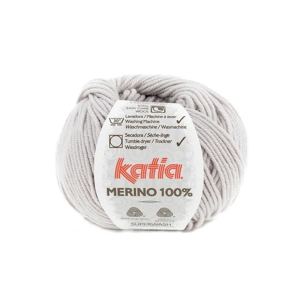 Katia Merino 100% 086 Pearl ljusgrå
