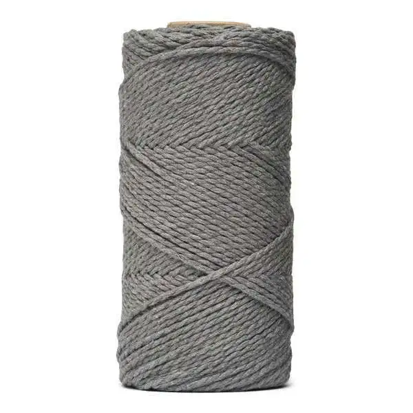 LindeHobby Macrame Lux, Rope Yarn, 2 mm Rökt