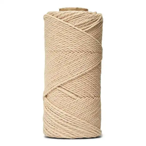 LindeHobby Macrame Lux, Rope Yarn, 2 mm Beige