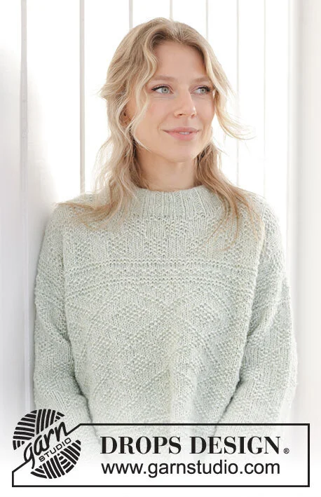 241-36 Mint Dream Sweater by DROPS Design