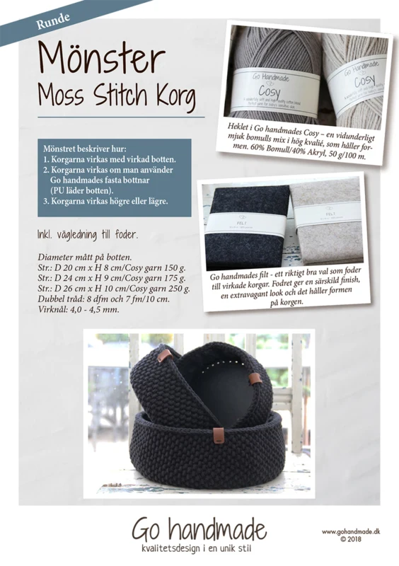 99766 Moss Stitch Korg - Rund