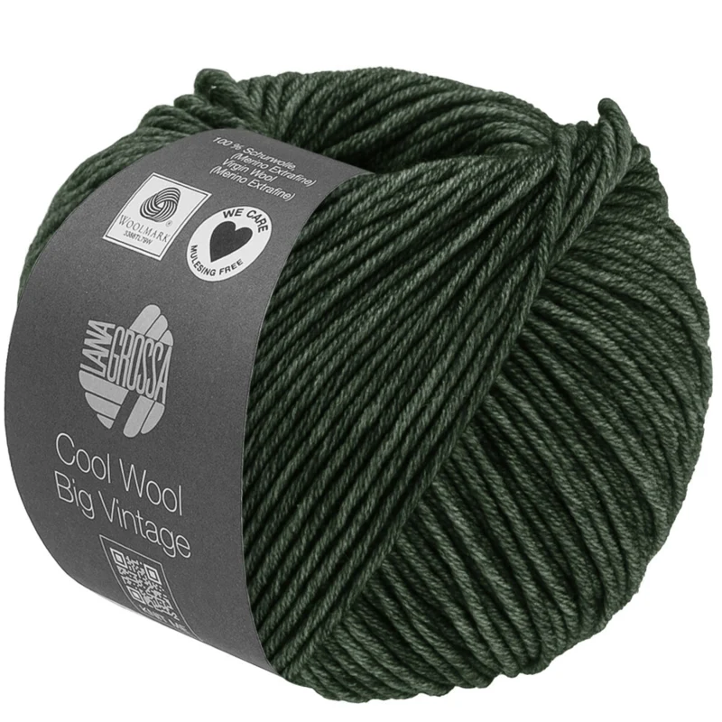 Lana Grossa Cool Wool Big Vintage 97 Skogsgrön