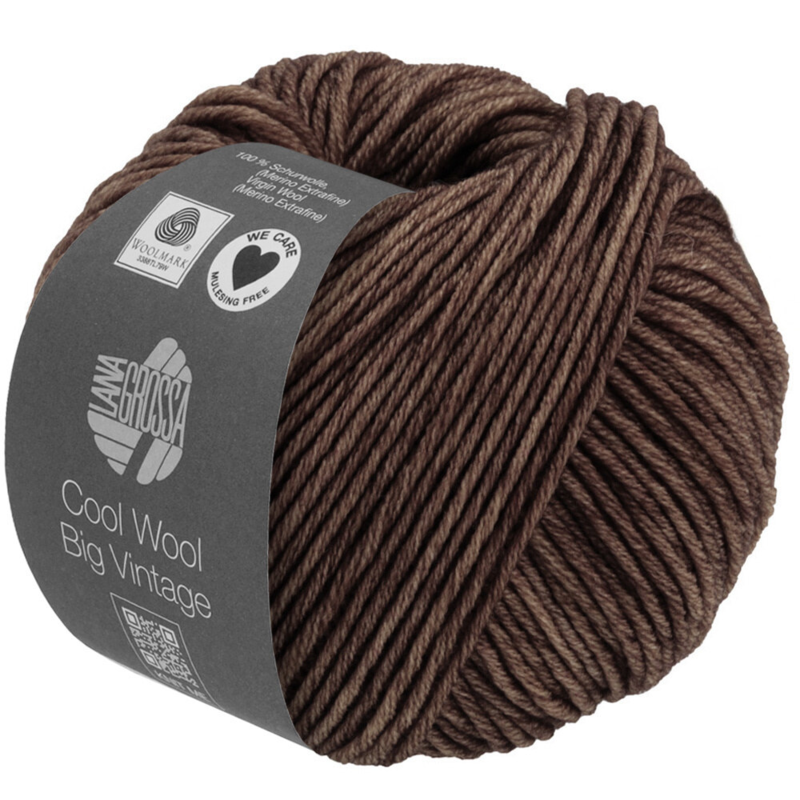 Lana Grossa Cool Wool Big Vintage 84 Mörkbrun