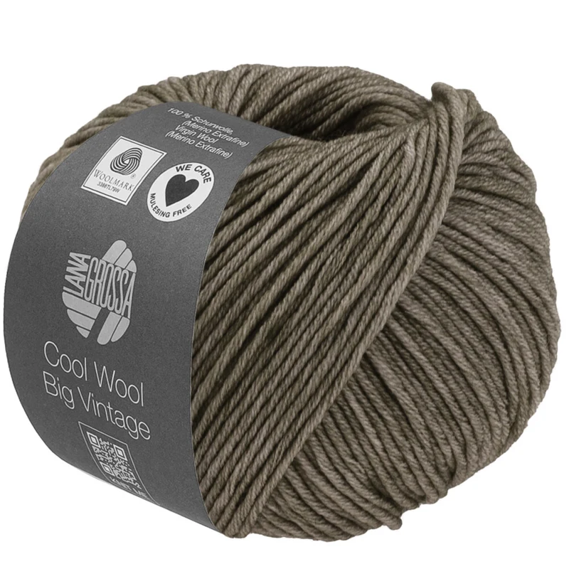 Lana Grossa Cool Wool Big Vintage 96 Grågrön
