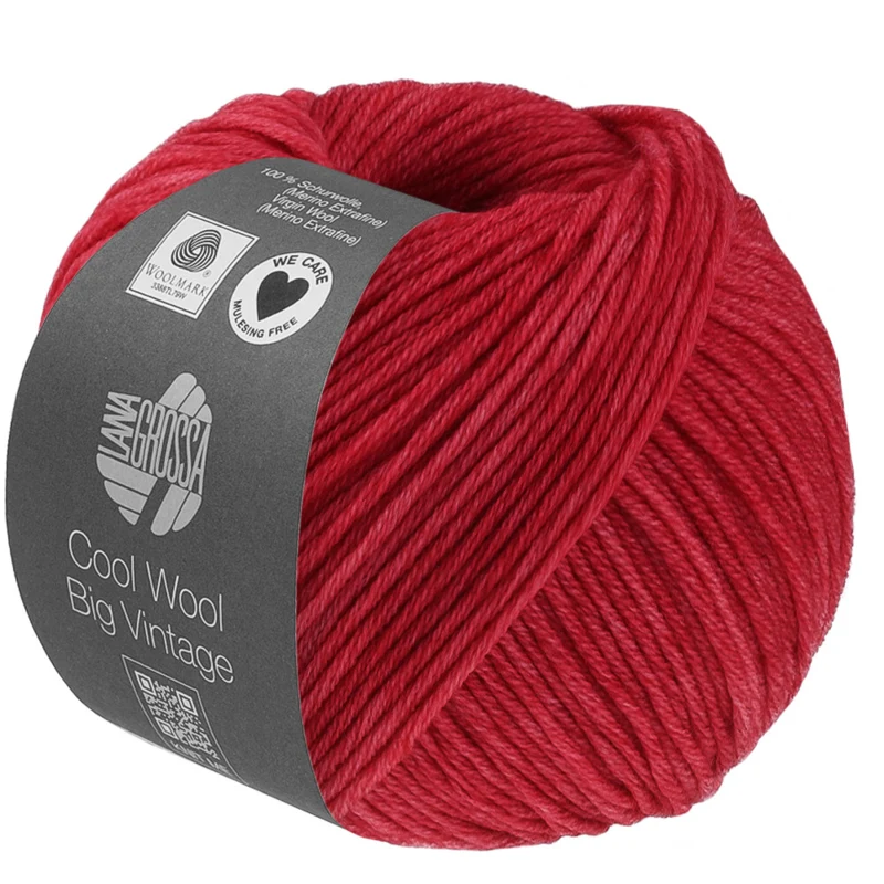 Lana Grossa Cool Wool Big Vintage 95 Röd