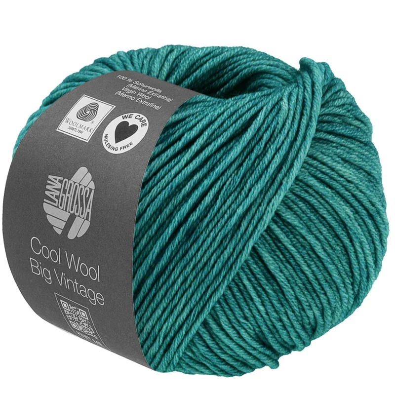 Lana Grossa Cool Wool Big Vintage 98 Petrolgrön