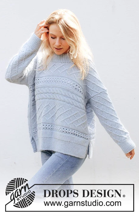 243-32 Snow Flake Sweater by DROPS Design
