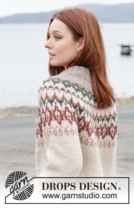 244-9 Forest Echo Sweater by DROPS Design