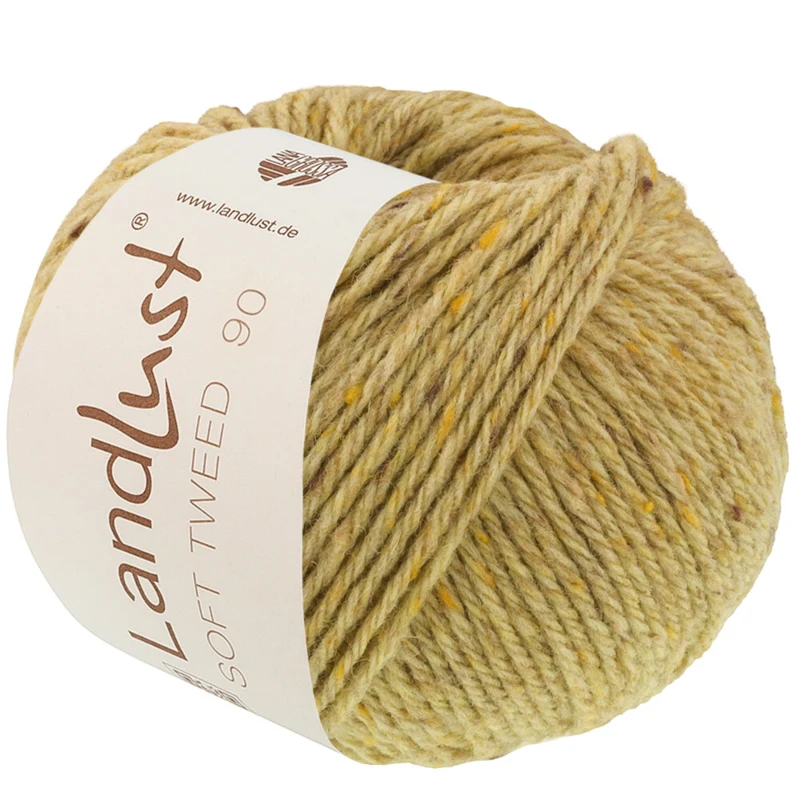 Lana Grossa Landlust Soft Tweed 90 35 Salviagrön melerad