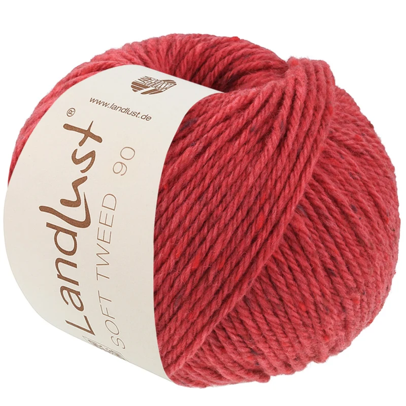 Lana Grossa Landlust Soft Tweed 90 32 Jordgubbsröd melerad