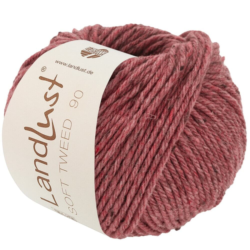 Lana Grossa Landlust Soft Tweed 90 28 Gammalrosa melerad
