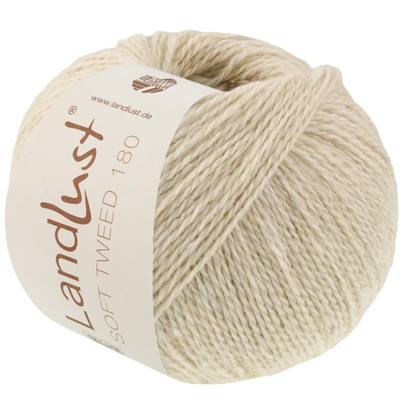 Lana Grossa Landlust Soft Tweed 180 136 Snäckkalk melerad