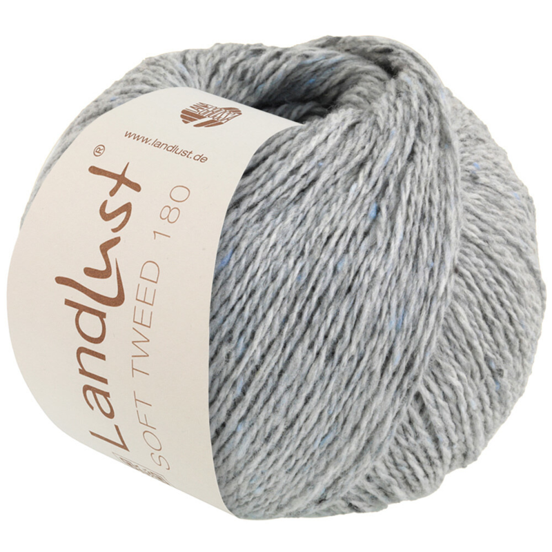 Lana Grossa Landlust Soft Tweed 180 117 Ljus grå melerad