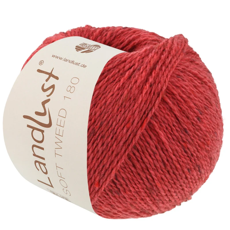 Lana Grossa Landlust Soft Tweed 180 132 Jordgubbsröd melerad